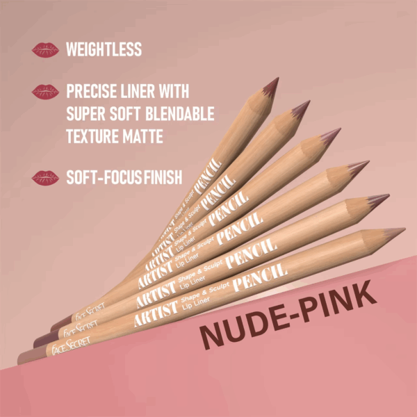 FaceSecret 6-Piece Nude Lip Liner Set - Image 10