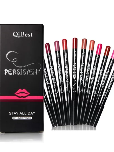 QIBEST Lipliner Set
 (12-Piece Waterproof Collection)