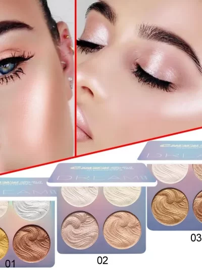 Chameleon 4-in-1 Shimmer Highlighter Powder Palette in 3 Color Combinations