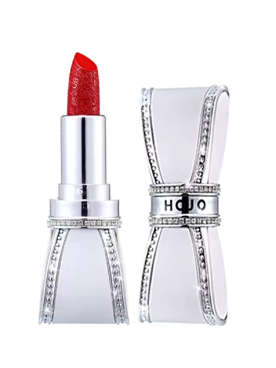 Lipstick with Bow Rhinestone Case