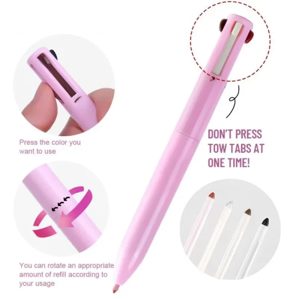 4-in-1 Cosmetic Pen – Automatic Rotating Makeup Tool - Image 2