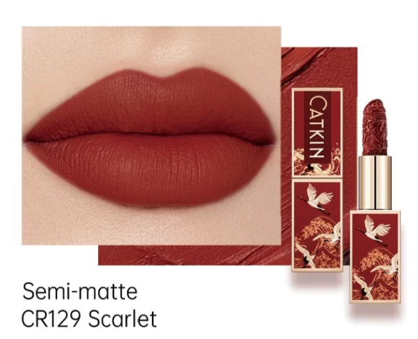 CATKIN Intricately Carved Moisturizing Lipstick with Chinoiserie Case - Image 23