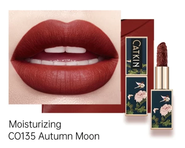 CATKIN Intricately Carved Moisturizing Lipstick with Chinoiserie Case - Image 4