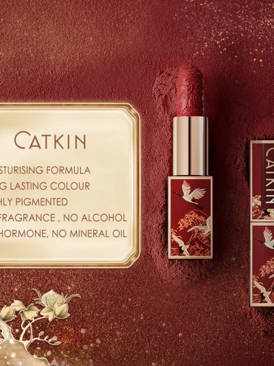 CATKIN Intricately Carved Moisturizing Lipstick with Chinoiserie Case