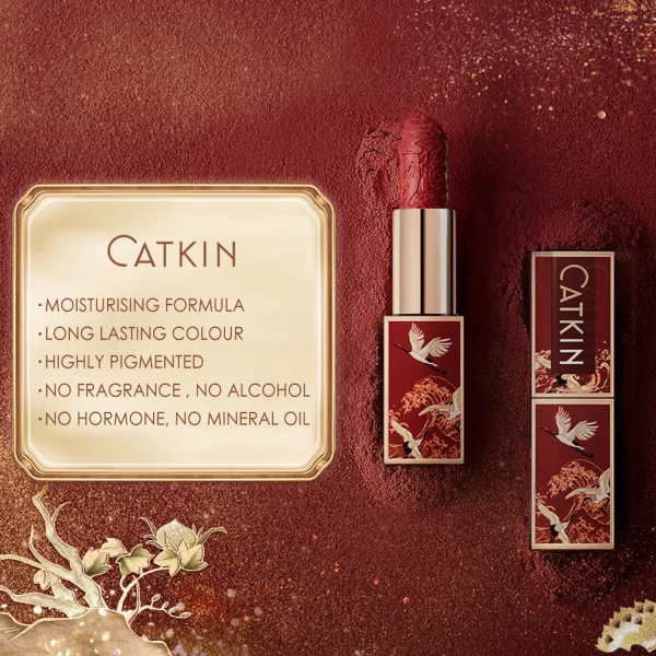 CATKIN Intricately Carved Moisturizing Lipstick with Chinoiserie Case