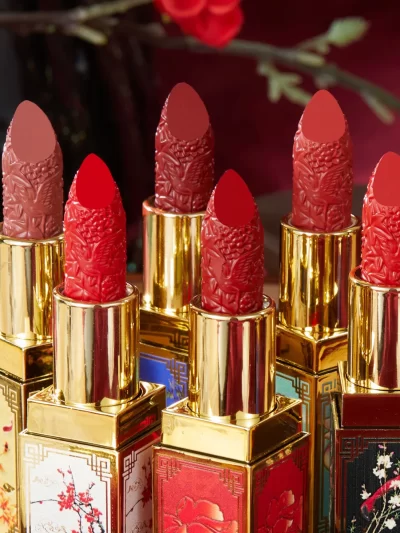 CATKIN Antiquities Carved Matte Lipstick with Chinoiserie Case