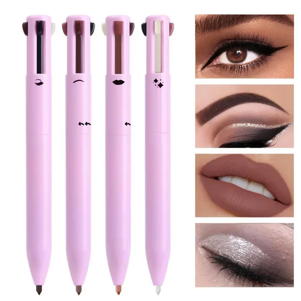 4-in-1 Cosmetic Pen – Automatic Rotating Makeup Tool