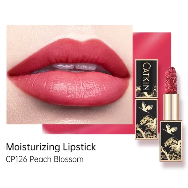 CATKIN Intricately Carved Moisturizing Lipstick with Chinoiserie Case - Image 19