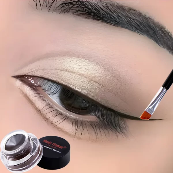 Magic Flower Waterproof Cream Eyeliner – Set of 2 w/Brush - Image 4