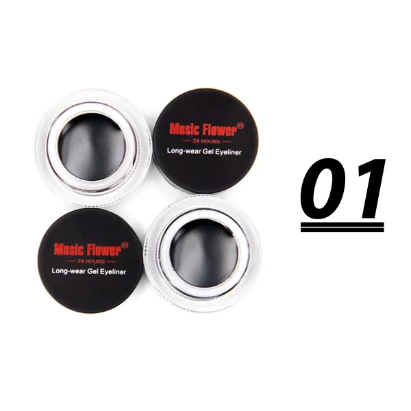 Magic Flower Waterproof Cream Eyeliner – Set of 2 w/Brush - Image 11