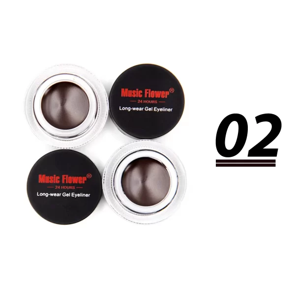 Magic Flower Waterproof Cream Eyeliner – Set of 2 w/Brush - Image 10