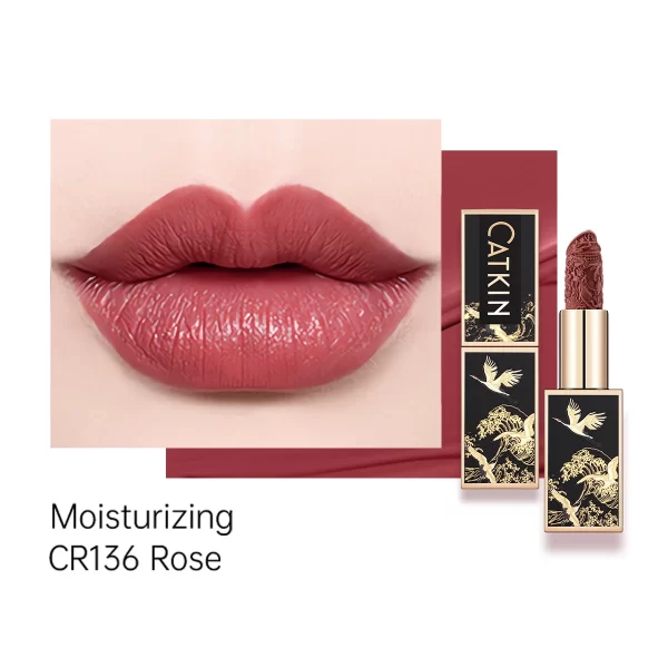 CATKIN Intricately Carved Moisturizing Lipstick with Chinoiserie Case - Image 6