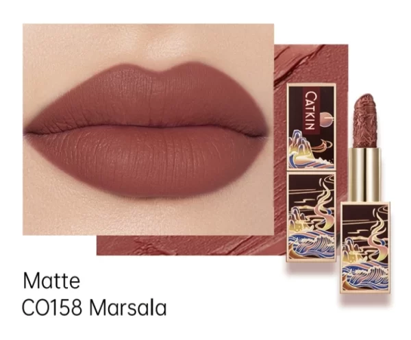 CATKIN Intricately Carved Moisturizing Lipstick with Chinoiserie Case - Image 9