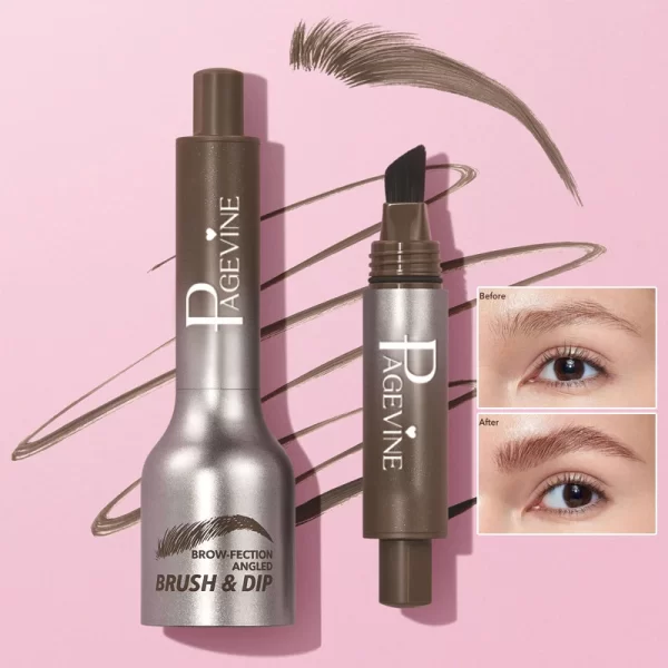 Brow-Fection Angled Brush & Dip – 4 Versatile Shades - Image 2
