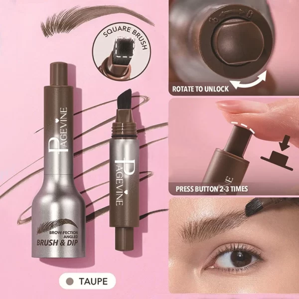 Brow-Fection Angled Brush & Dip – 4 Versatile Shades - Image 3